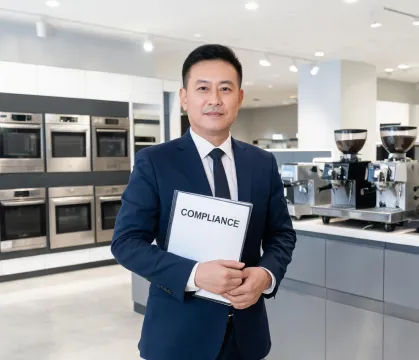 Miele sourcing manager in appliance showroom