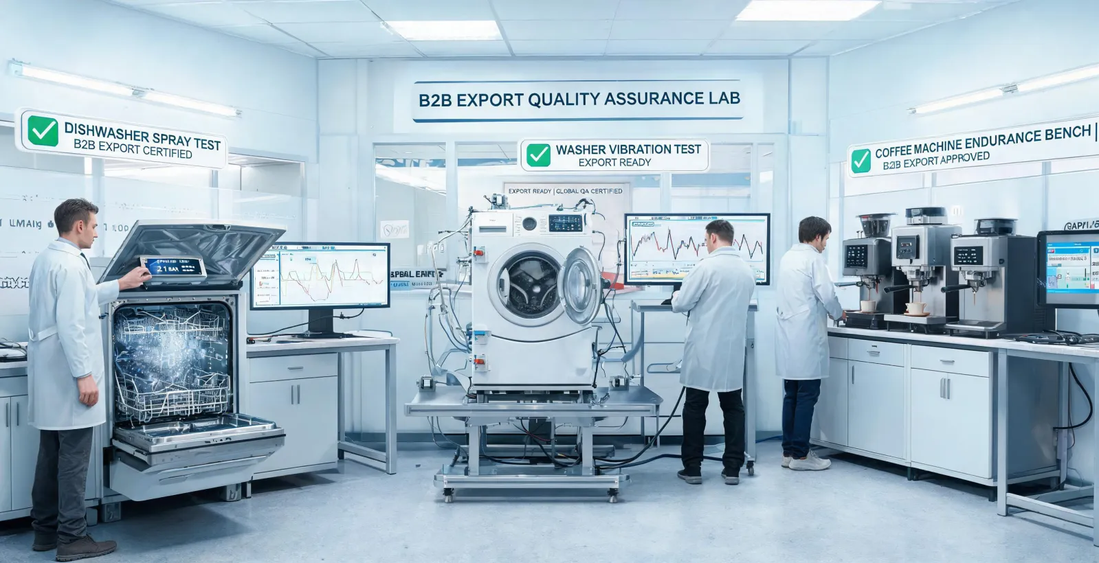 Home appliance QA lab for export channels