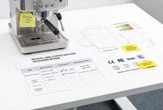 Coffee machine private label packaging review
